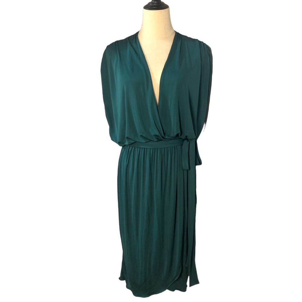 💎Costello Tagliapietra Emerald Green Wrap Around Drapped Dress